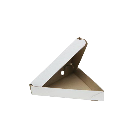 Коробка под пиццу треугольная 260х260х260х40 мм белый картон
