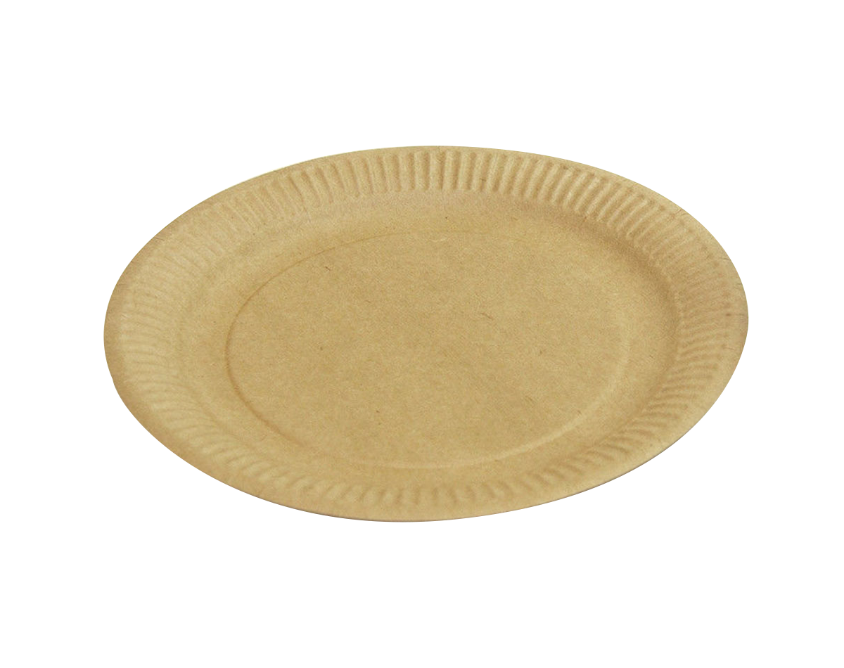 Тарелка ECO PLATE круглая из крафт картона 230 мм