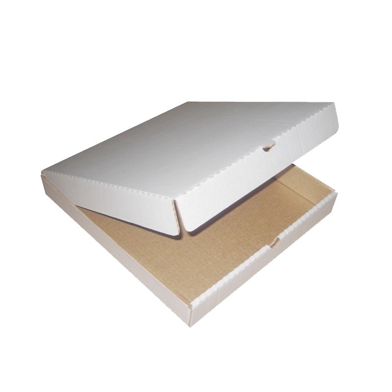 Коробка п/пиццу 250х250х35 мм белый микрогофрокартон