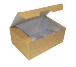 Коробка на вынос ECO FAST FOOD BOX S 150х91х70 мм крафт без печати