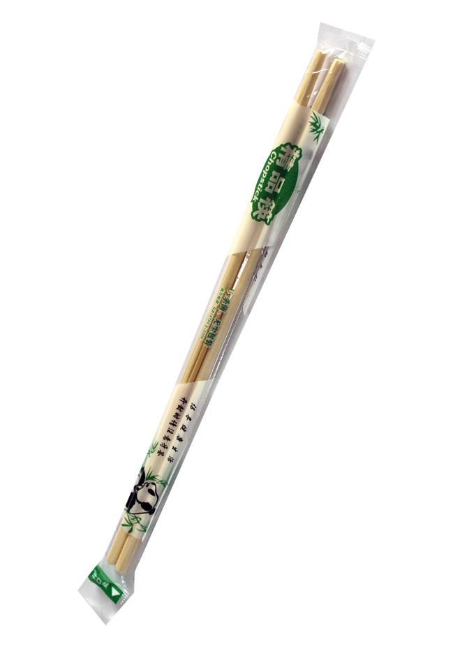 Палочки китайские h 230мм d 5мм, бамбуковые в индивидуальной ПЭ упаковке с зубочисткой
