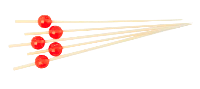 Шпажка для канапе (пика) 120мм, "Красный рубин", бамбук