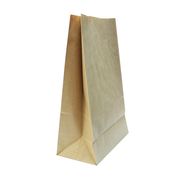 Бумажный крафт пакет коричневый (240+140)х400 мм без ручек 