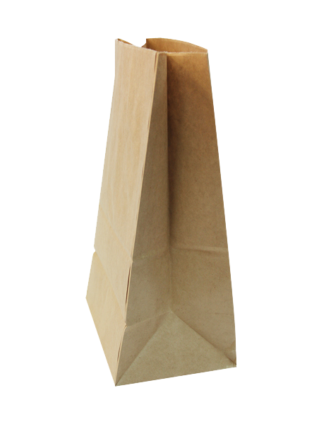 Бумажный крафт пакет коричневый (180+120)х290 мм без ручек