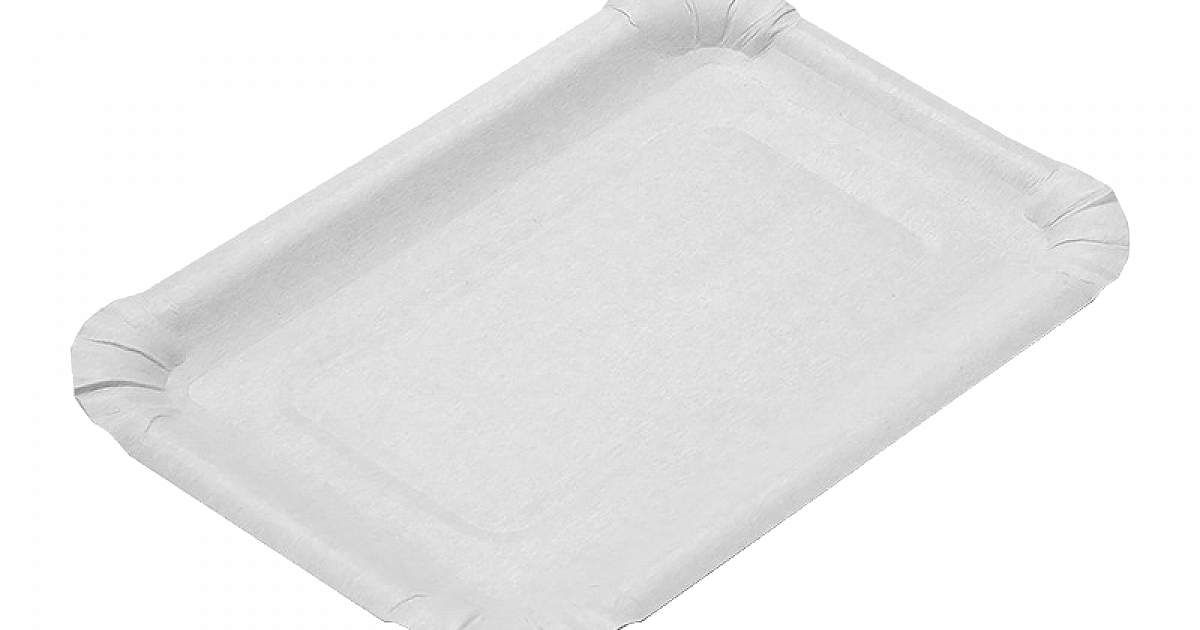 Тарелка прямоугольная из ламинированного картона 130х200 мм, 0,55 мм ...